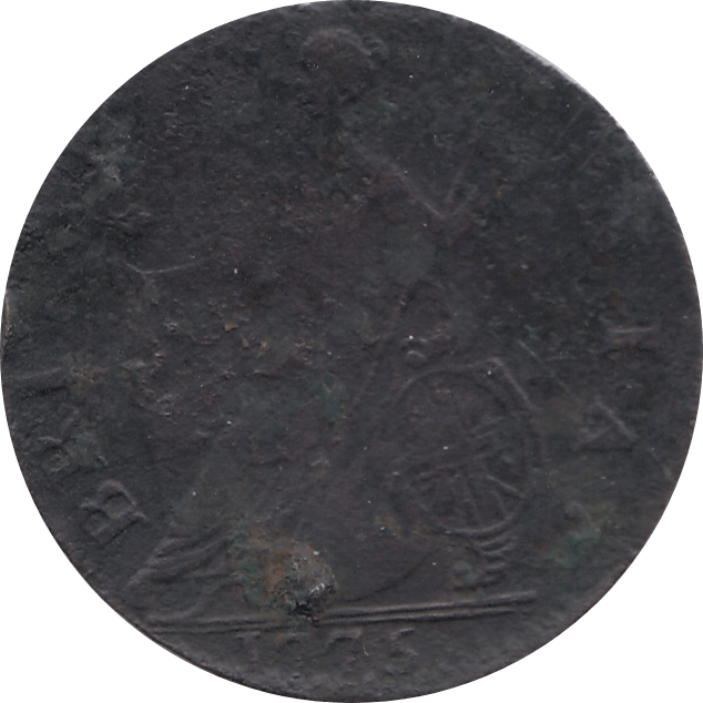 1775 SNIDE HALFPENNY GEORGE III COLONIAL REF H167