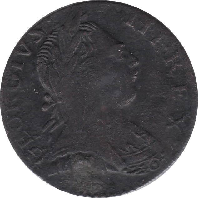 1775 SNIDE HALFPENNY GEORGE III COLONIAL REF H167