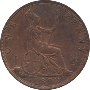 1892 PENNY 1 ( AUNC ) 60