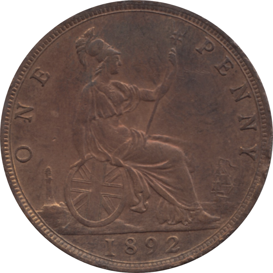 1892 PENNY 1 ( AUNC ) 60