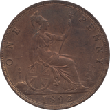 1892 PENNY 1 ( AUNC ) 60