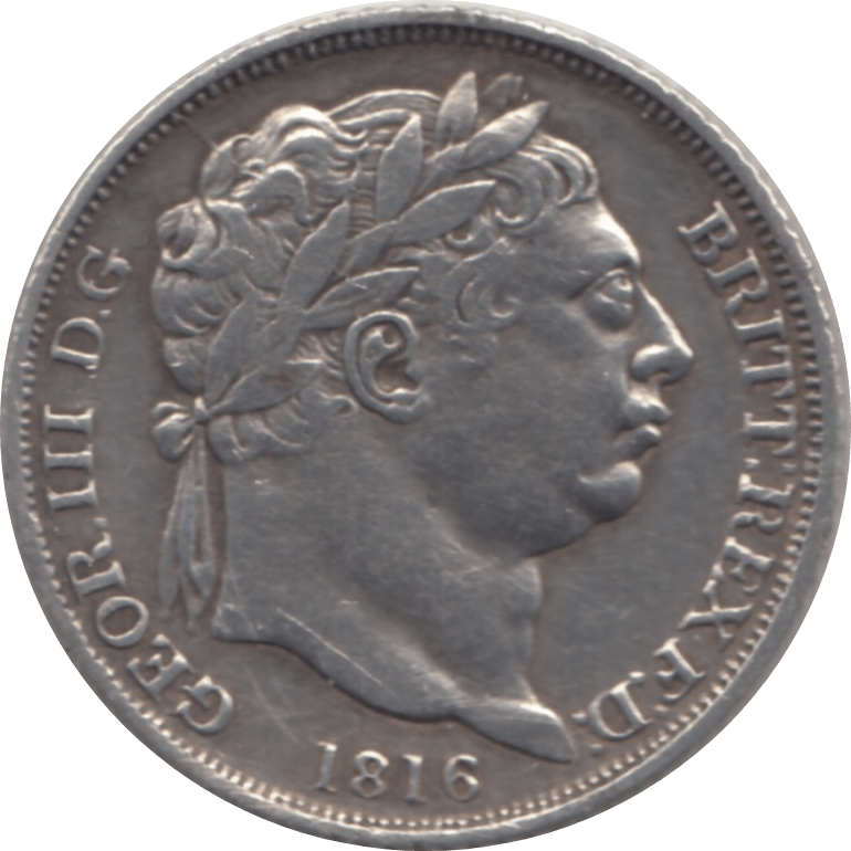 1816 SIXPENCE 1 ( VF )
