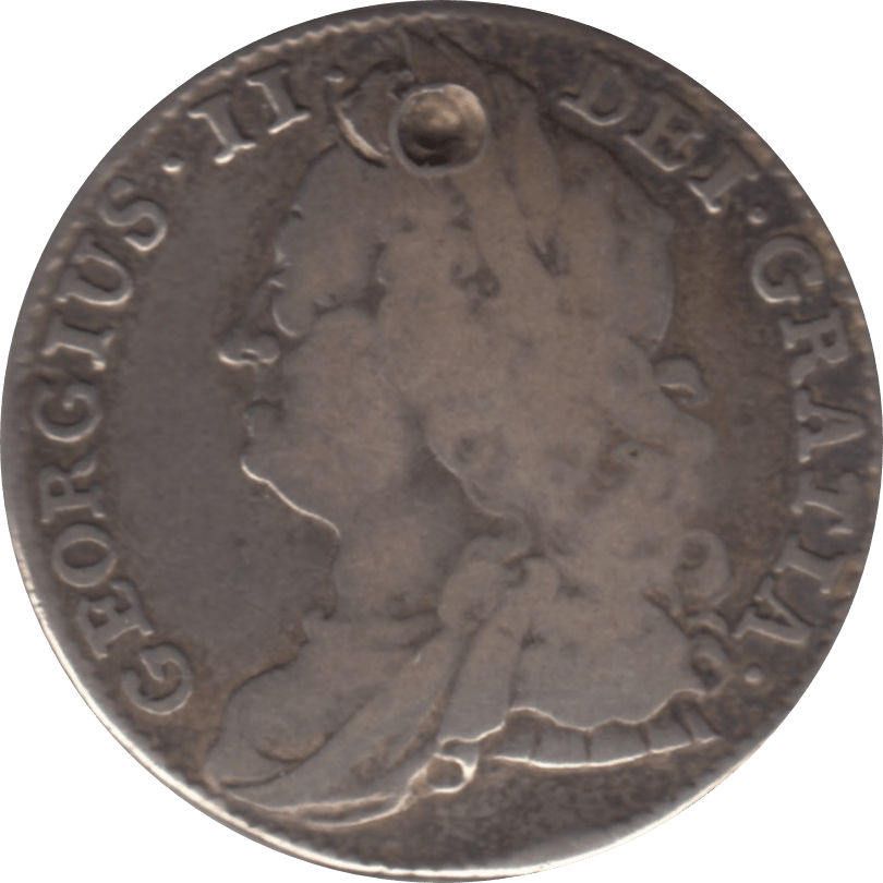 1743 SIXPENCE 1 ( NF )