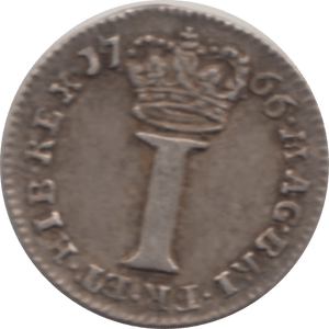 1766 MAUNDY ONE PENNY ( GVF )