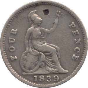 1839 FOURPENCE HOLED ( GF ) - Fourpence - Cambridgeshire Coins