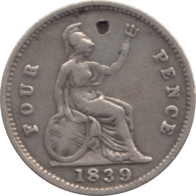 1839 FOURPENCE HOLED ( GF ) - Fourpence - Cambridgeshire Coins