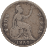 1854 FOURPENCE ( FAIR ) - Fourpence - Cambridgeshire Coins