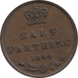 1844 HALF FARTHING 1 ( GVF ) - Half Farthing - Cambridgeshire Coins