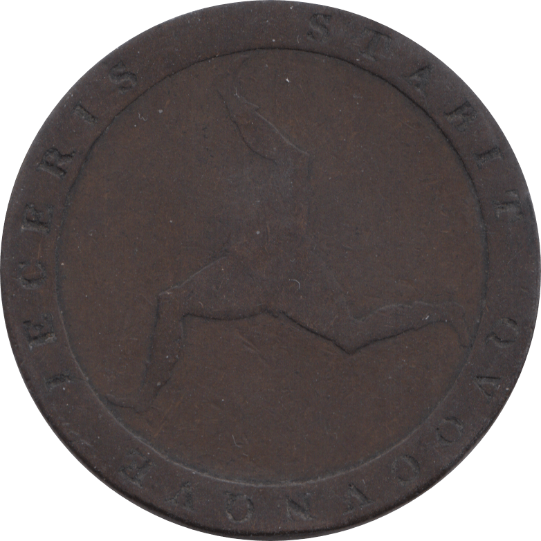1813 ISLE OF MAN PENNY ( FINE )