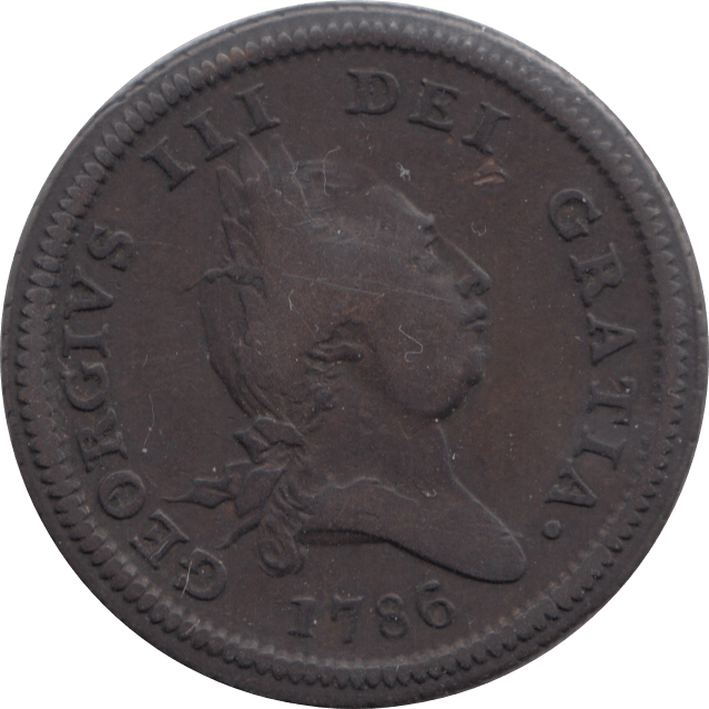 1786 ISLE OF MAN HALFPENNY ( VF )