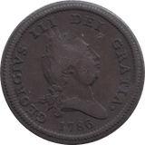 1786 ISLE OF MAN HALFPENNY ( VF )
