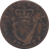 1769 IRELAND HALFPENNY ( FINE )