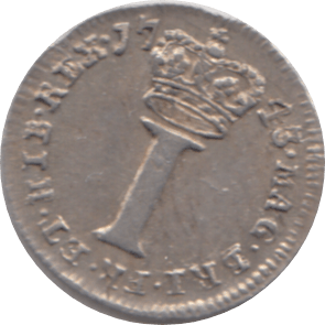 1743 MAUNDY ONE PENNY ( EF )