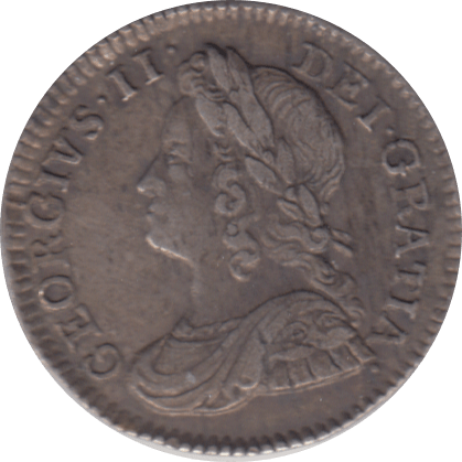 1743 MAUNDY THREEPENCE ( GVF )