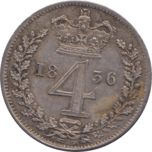 1836 MAUNDY FOURPENCE ( EF ) - Maundy Coins - Cambridgeshire Coins