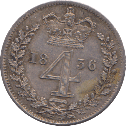 1836 MAUNDY FOURPENCE ( EF ) - Maundy Coins - Cambridgeshire Coins