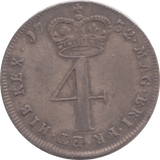 1732 MAUNDY FOURPENCE ( VF ) 1