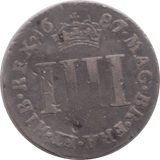 1686 / 7 MAUNDY FOURPENCE ( NF ) 1