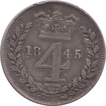 1845 MAUNDY FOURPENCE ( GVF ) 1 - Maundy Coins - Cambridgeshire Coins