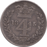 1845 MAUNDY FOURPENCE ( GVF ) 1 - Maundy Coins - Cambridgeshire Coins