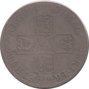 1707 HALFCROWN ( NF ) E 1