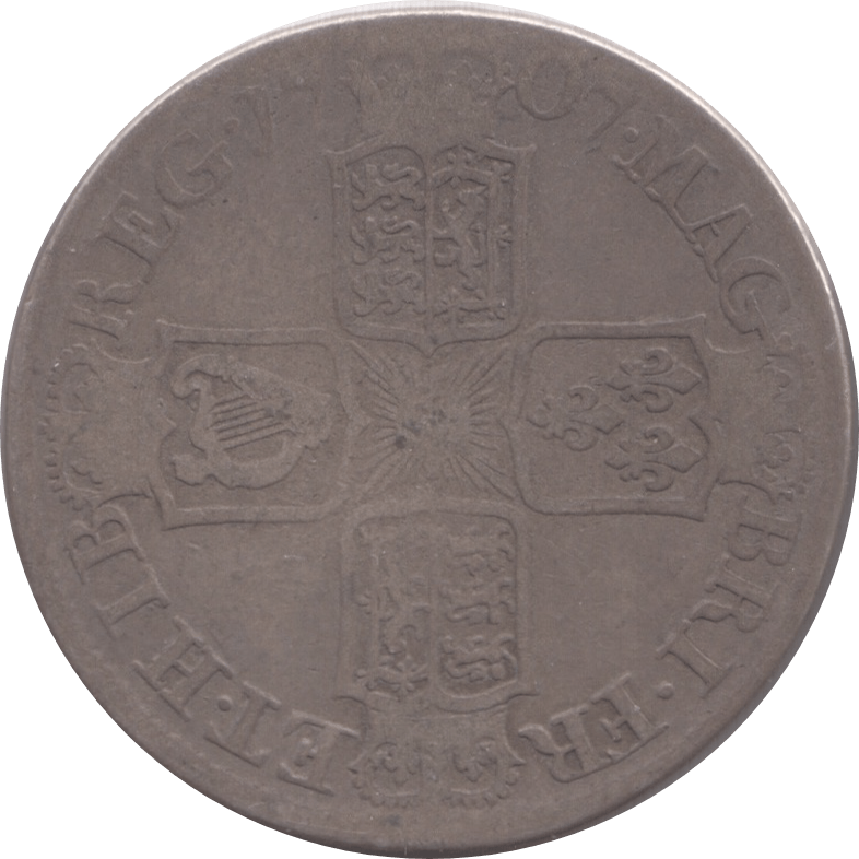 1707 HALFCROWN ( NF ) E 1