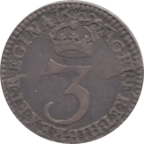 1689 MAUNDY THREEPENCE ( GF ) 1