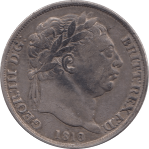 1818 SIXPENCE ( VF ) 1