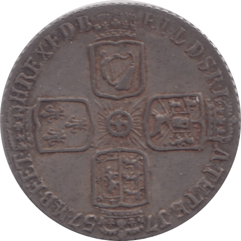 1757 SIXPENCE ( GVF )