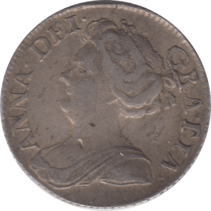 1711 SIXPENCE ( VF ) 1