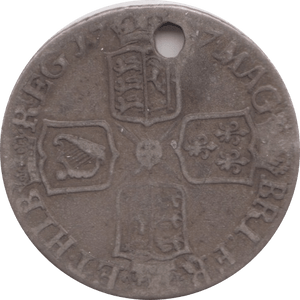1707 SIXPENCE HOLED E ( NF ) 1