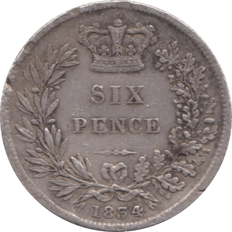 1834 SIXPENCE ( GF ) 1 - Sixpence - Cambridgeshire Coins