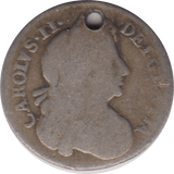 1674 SIXPENCE HOLED ( NF ) 1