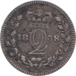 1838 MAUNDY TWOPENCE ( GF ) 1 - Maundy Coins - Cambridgeshire Coins