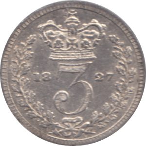 1827 MAUNDY THREEPENCE ( BU ) - Maundy Coins - Cambridgeshire Coins