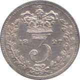 1827 MAUNDY THREEPENCE ( BU ) - Maundy Coins - Cambridgeshire Coins