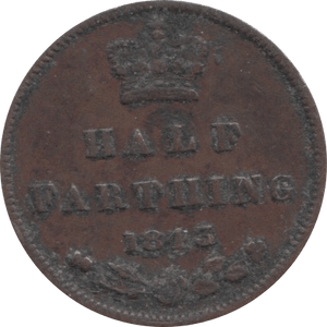 1843 HALF FARTHING ( GVF ) 1 - Half Farthing - Cambridgeshire Coins