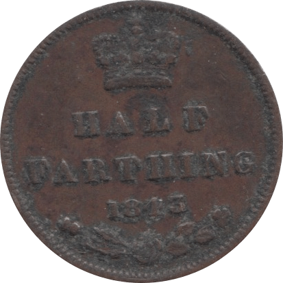 1843 HALF FARTHING ( GVF ) 1 - Half Farthing - Cambridgeshire Coins