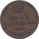 1844 HALF FARTHING ( FINE ) 1 - Half Farthing - Cambridgeshire Coins