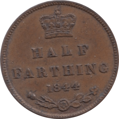 1844 HALF FARTHING ( AUNC ) 1 - Half Farthing - Cambridgeshire Coins