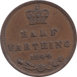 1844 HALF FARTHING ( AUNC ) 1 - Half Farthing - Cambridgeshire Coins
