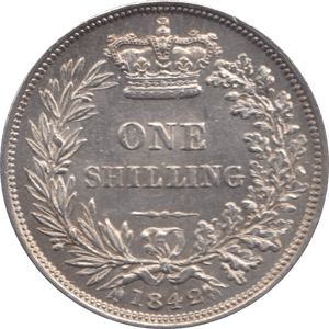 1842 SHILLING ( AUNC ) - Shilling - Cambridgeshire Coins