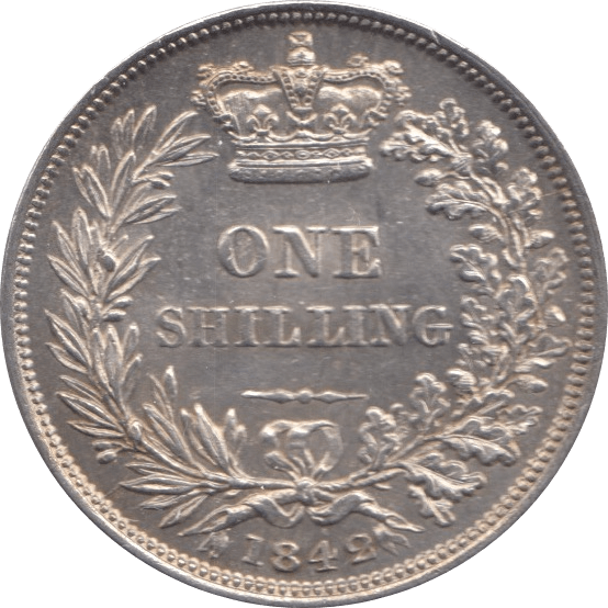 1842 SHILLING ( AUNC ) - Shilling - Cambridgeshire Coins