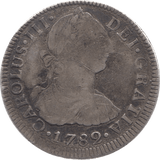 1782 SILVER 2 REALES SPAIN BOLIVIA
