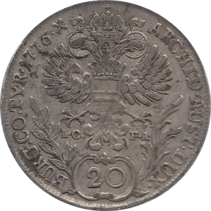 1776 SILVER 20 KREUZER BAVARIA