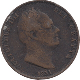 1831 HALFPENNY ( NF ) - Halfpenny - Cambridgeshire Coins