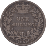 1834 SHILLING ( FAIR ) - Shilling - Cambridgeshire Coins