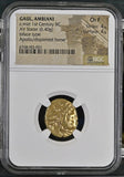 c.mid 1st Century BC GAUL, AMBIANI AV Stater ( NGC ) Ch F Strike: 4/5 Surface: 4/5 - NGC GOLD COINS - Cambridgeshire Coins