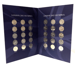 Complete London Olympic 2012 29 x 50p Coins Sports Coin Hunt Album with Coins - Coin Album - Cambridgeshire Coins