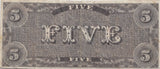 CONFEDERATE FIVE DOLLARS BANKNOTE REF 1565 - World Banknotes - Cambridgeshire Coins